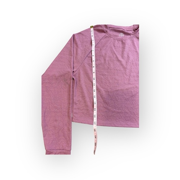 NWT Move Theology Pink Textured Pajama Set Women’s Size S Long Sleeve & Shorts - Picture 2 of 5